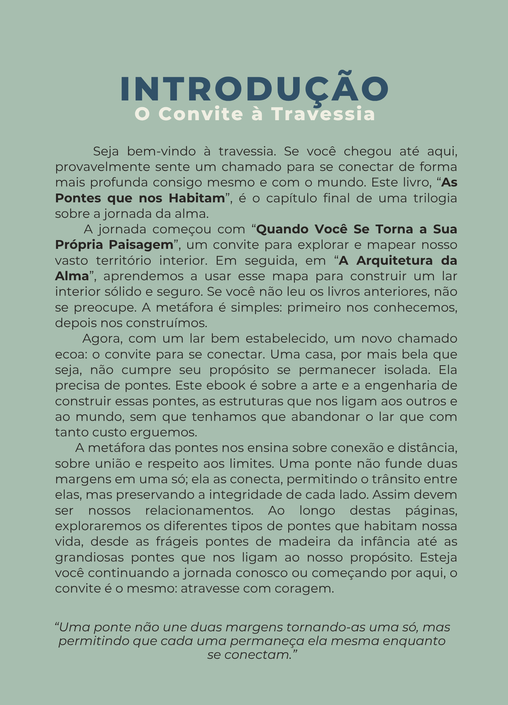 As Pontes que nos Habitam