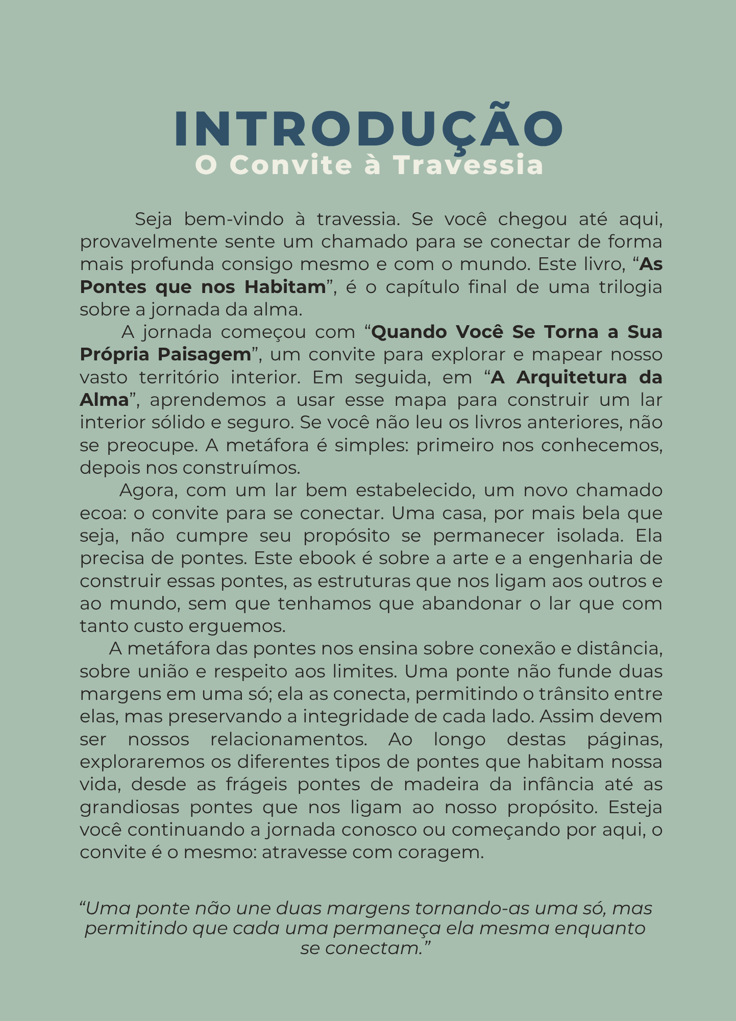 As Pontes que nos Habitam